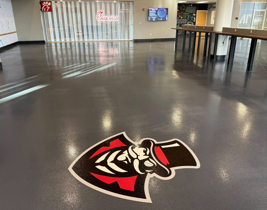 Commercial epoxy with logo