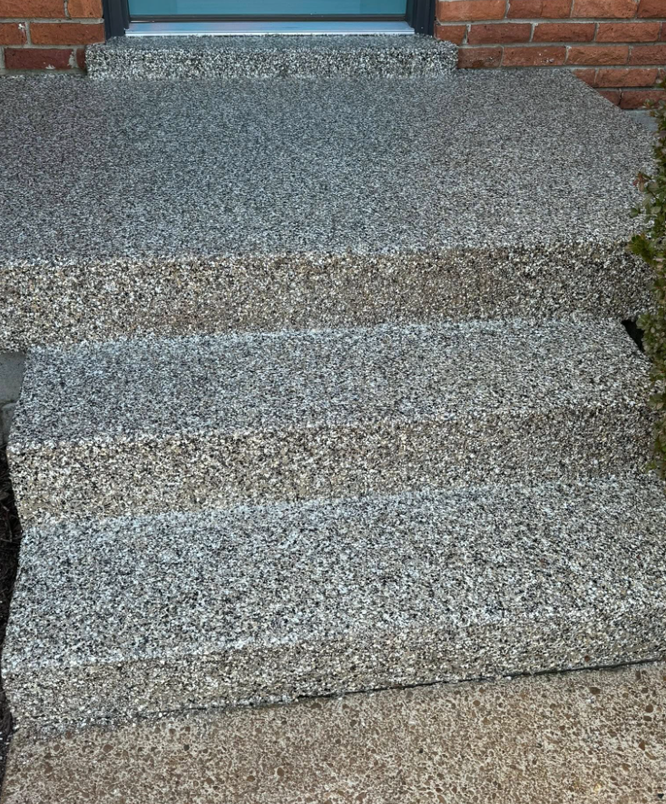 Epoxy coated front steps