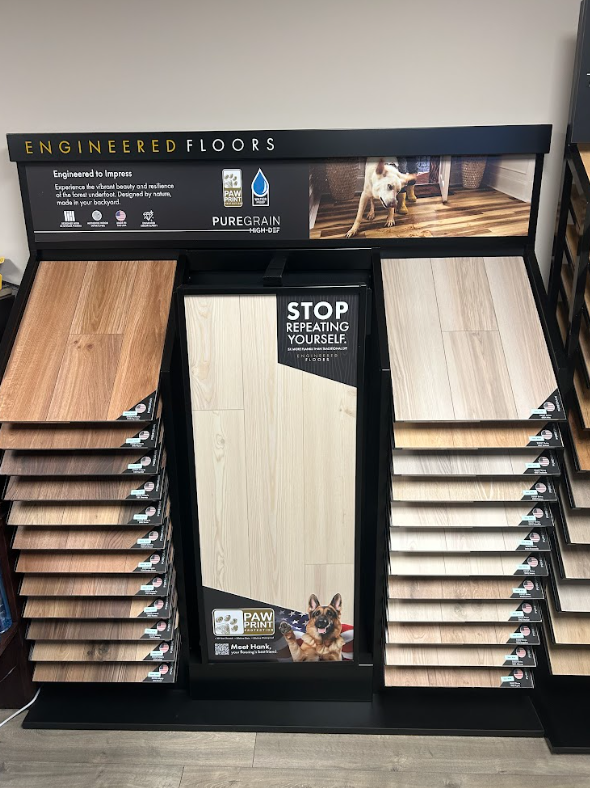 Engineered hardwood floor samples
