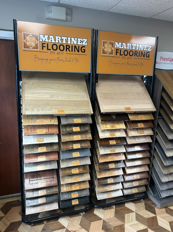 Martinez Flooring sample racks